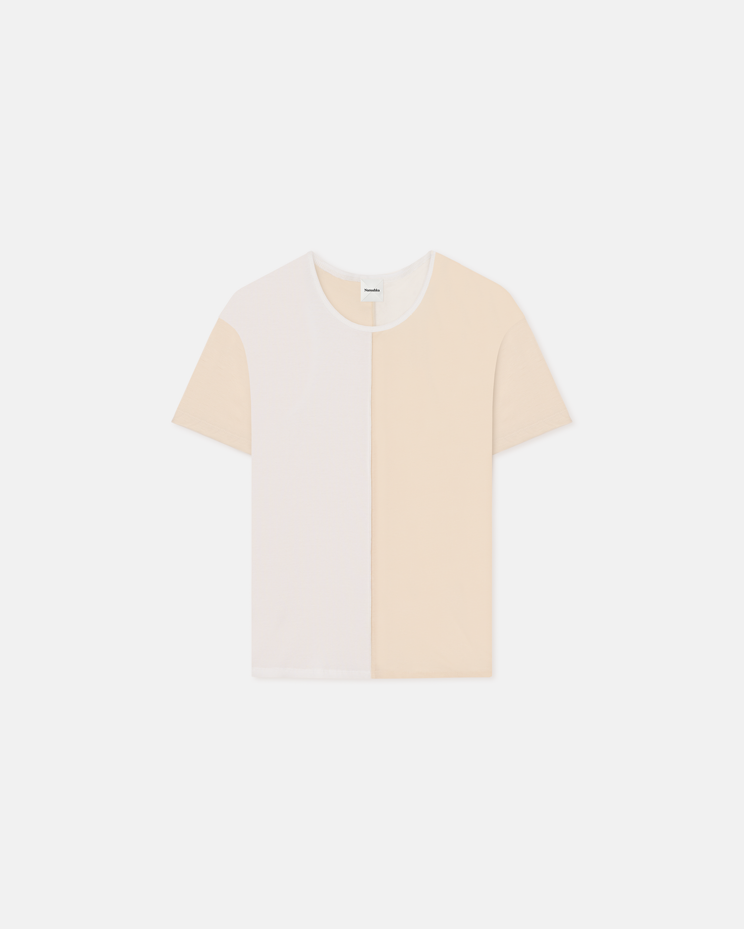 Hove - Color Blocked T-Shirt  - White/Eggshell