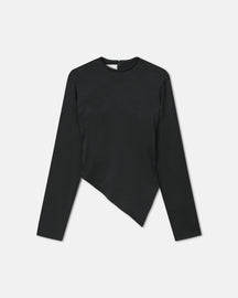 Endah - Crisp Satin Top - Black