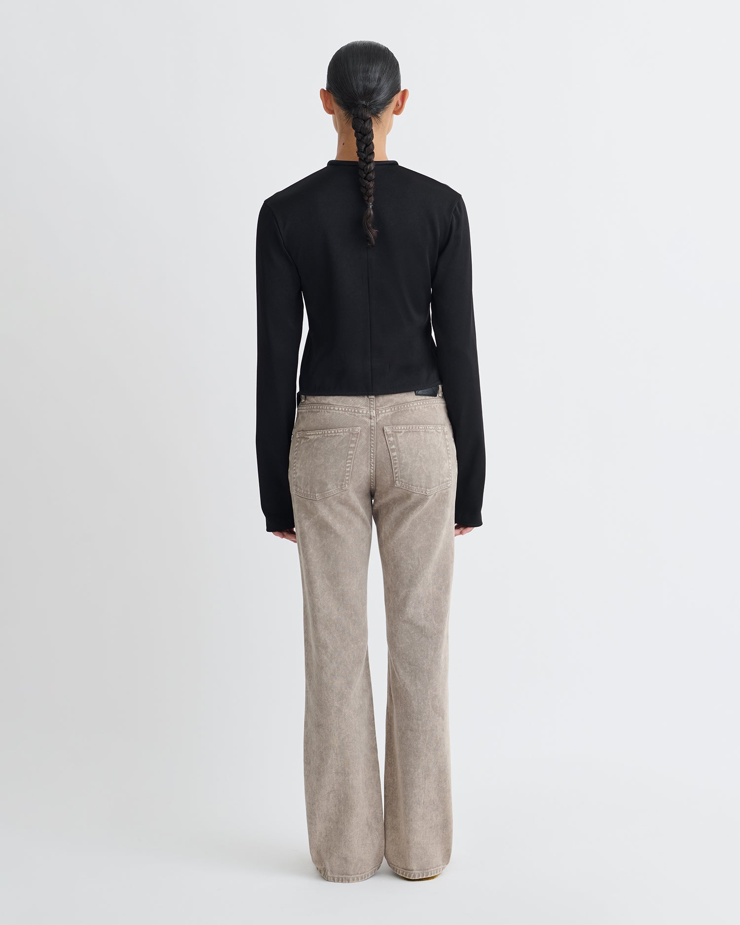 Endah - Crisp Satin Top - Black