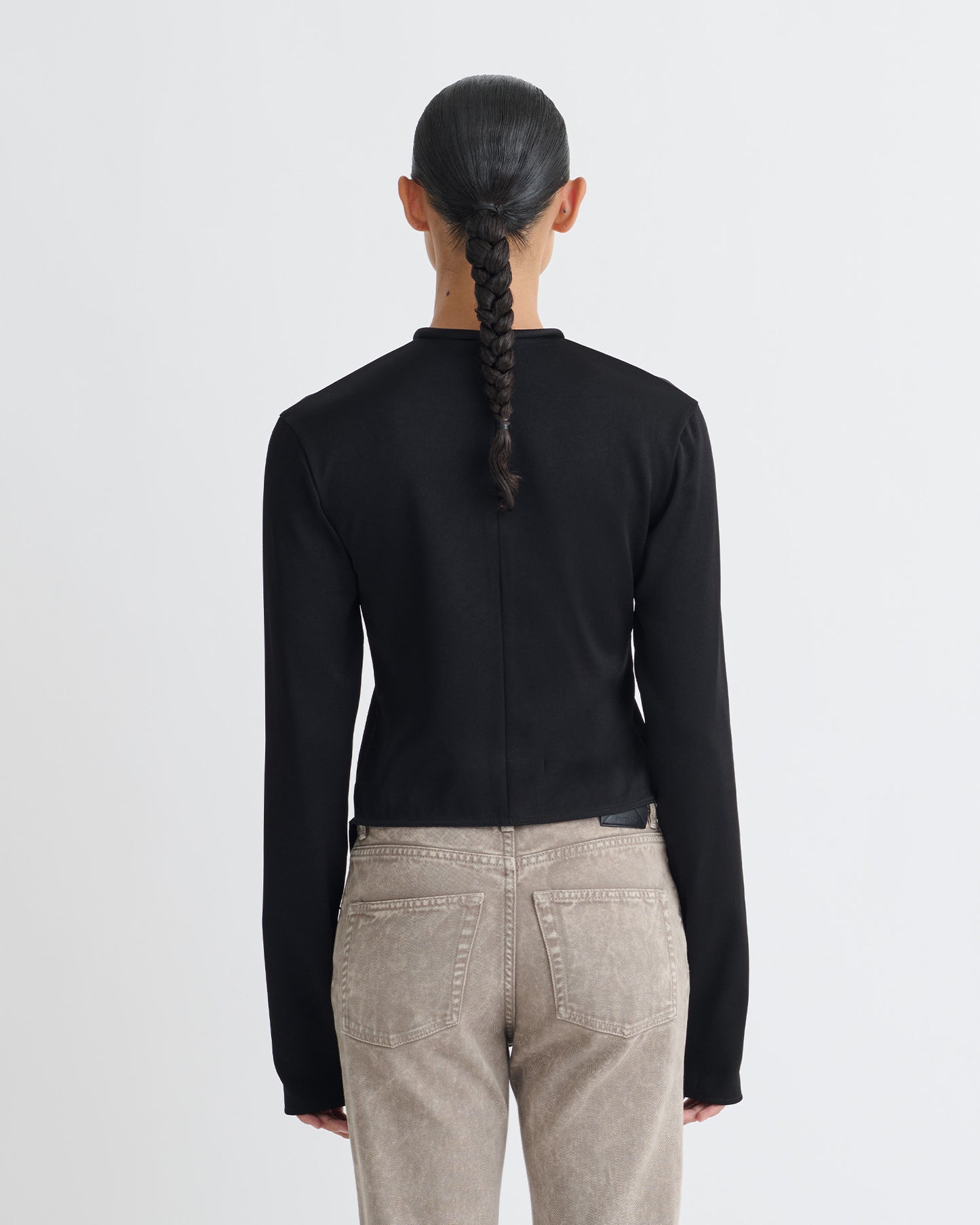 Endah - Crisp Satin Top - Black