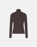 Nayeli - Mesh Jersey Long Sleeved Top - Dark Oak