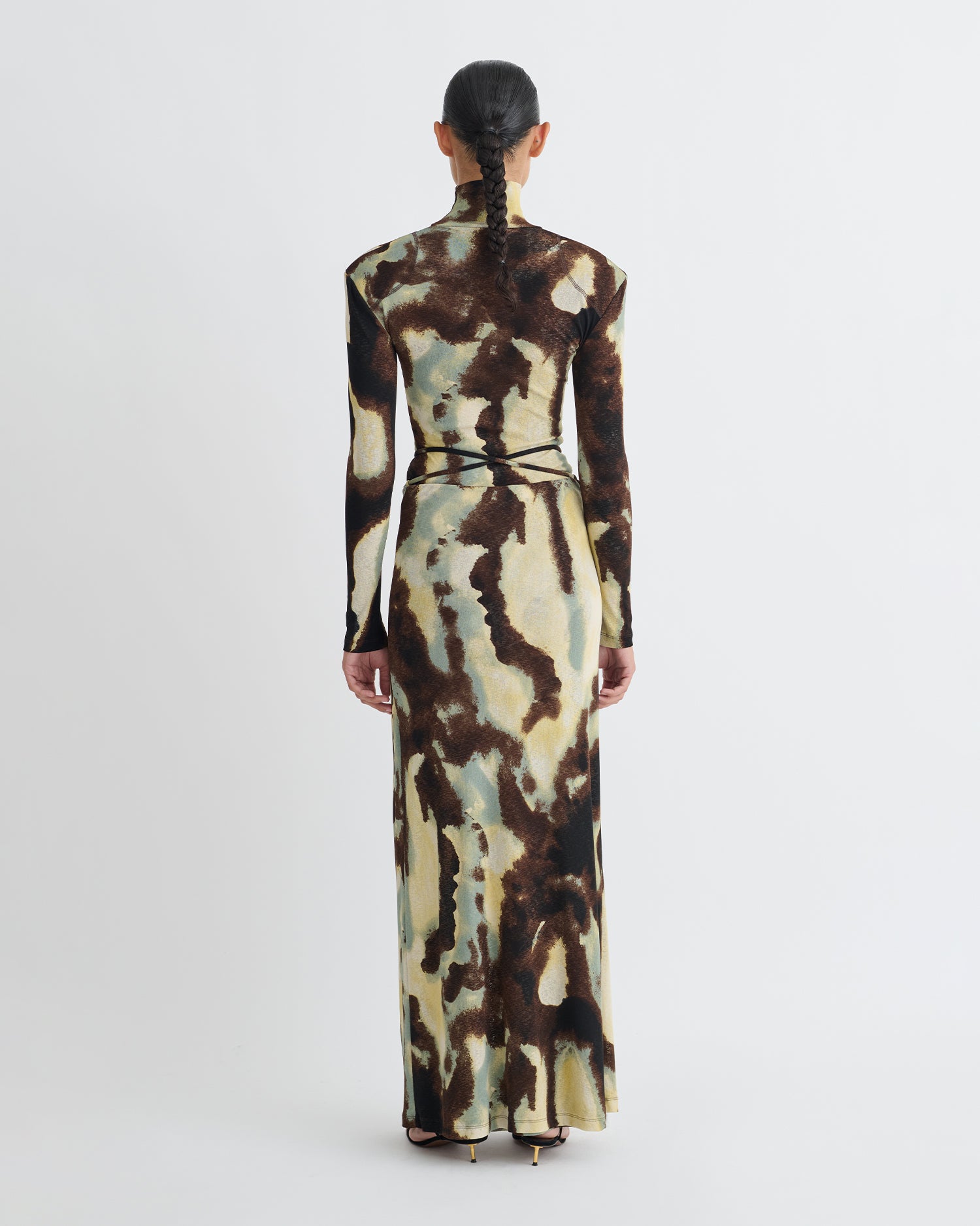 Nayeli - Mesh Jersey Long Sleeved Top - Watercolor Sage