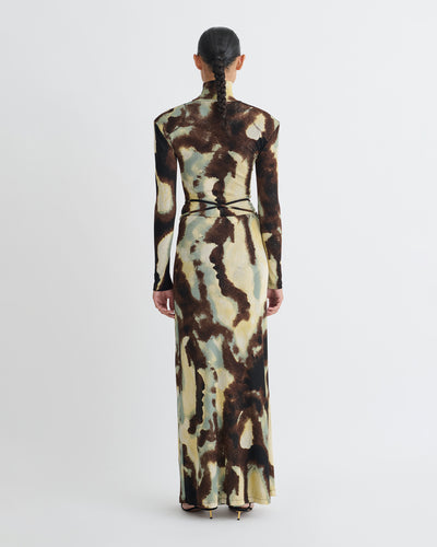 Nayeli - Mesh Jersey Long Sleeved Top - Watercolor Sage