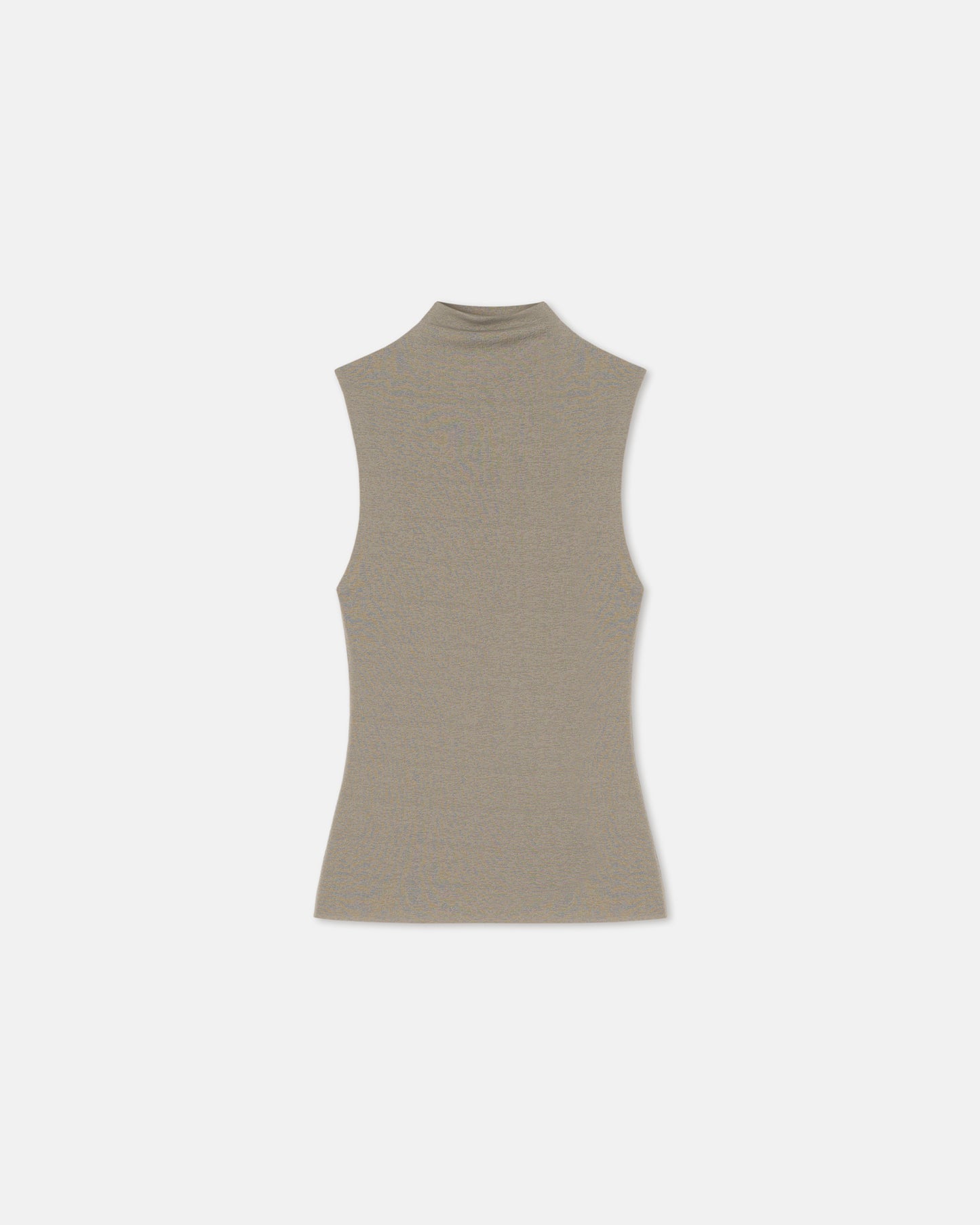 Annyka - Mesh Jersey Sleeveless Top - Fog