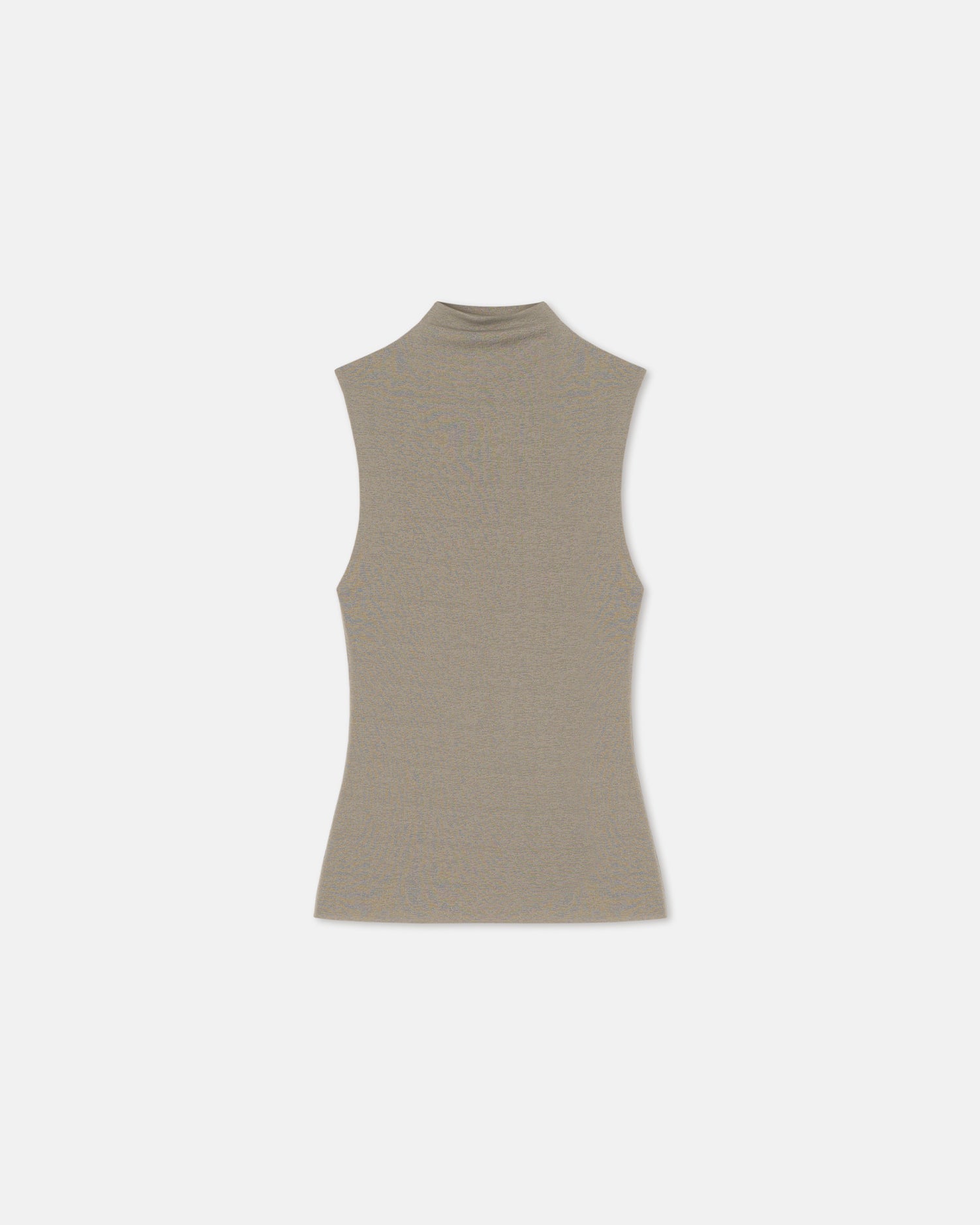 Annyka - Mesh Jersey Sleeveless Top - Fog
