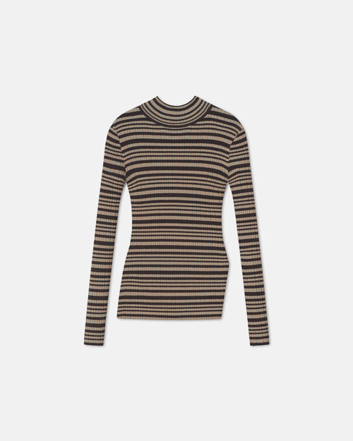 Nw25fwtp22199arella blackbrowngreenstripe finemerinorib