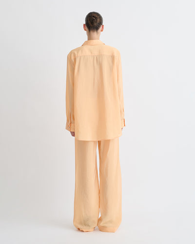 Arleen - Crepe Organza Shirt - Apricot