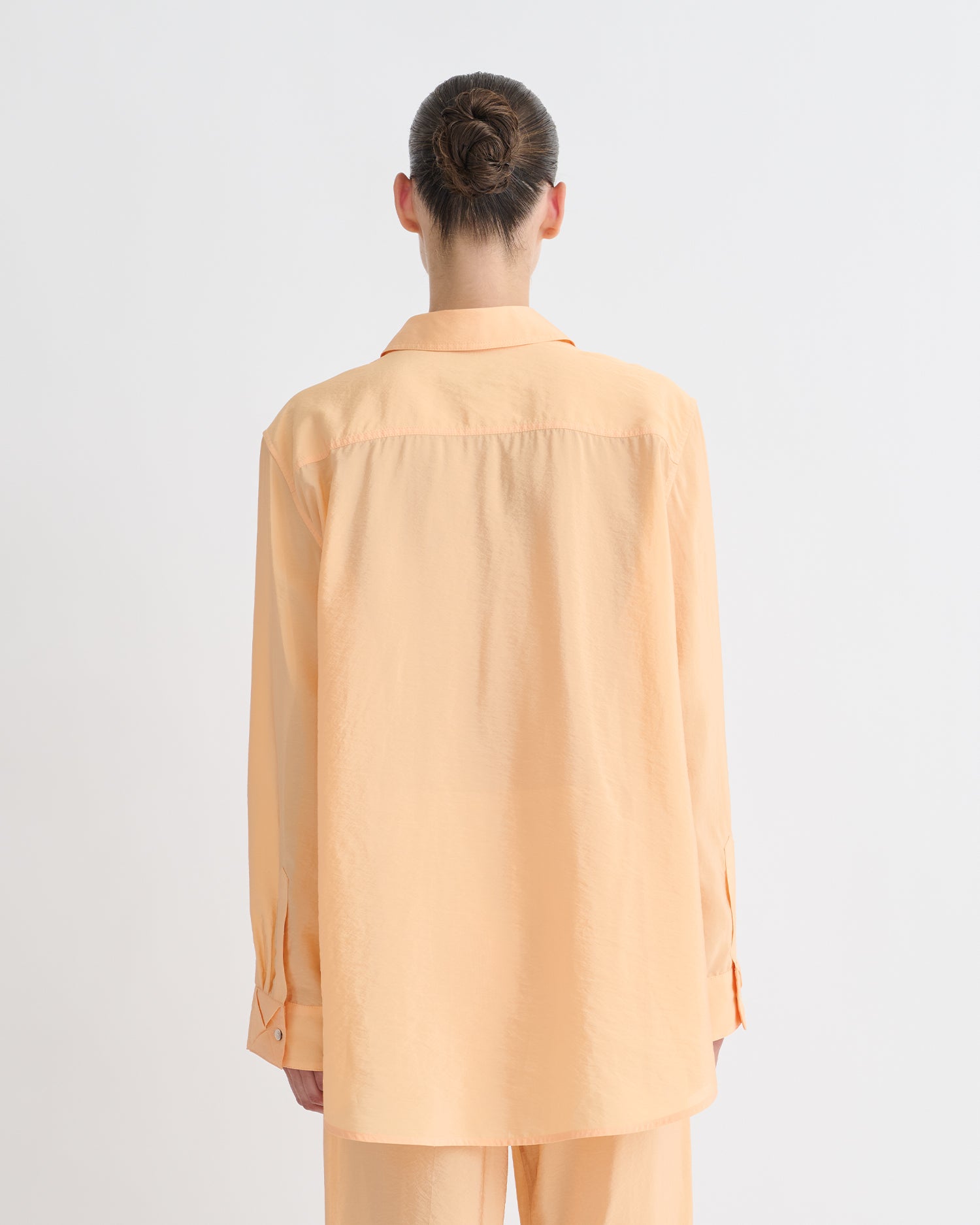 Arleen - Crepe Organza Shirt - Apricot