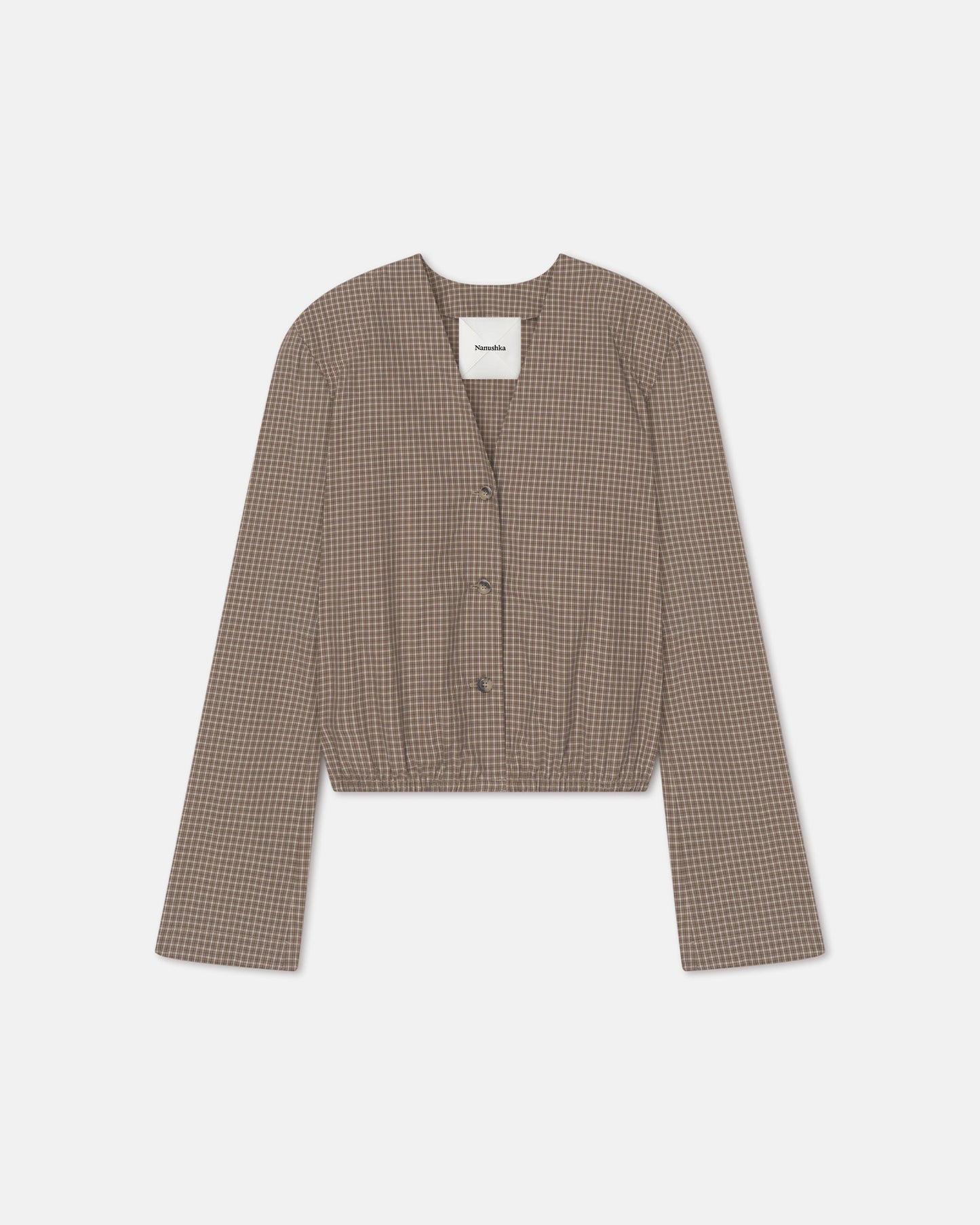 Tristin - Checked Shirting Shirt - Brown/Creme