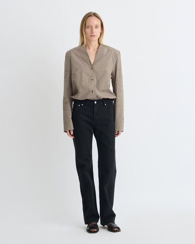 Tristin - Checked Shirting Shirt - Brown/Creme