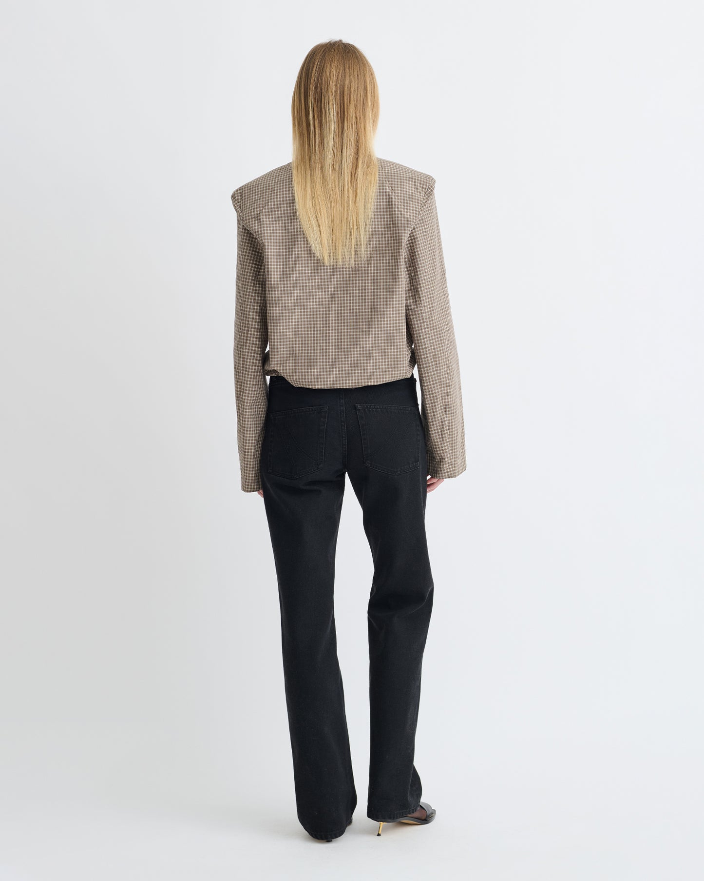 Tristin - Checked Shirting Shirt - Brown/Creme