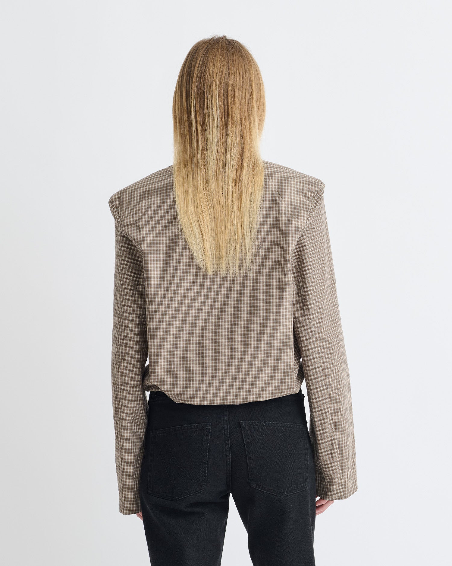 Tristin - Checked Shirting Shirt - Brown/Creme