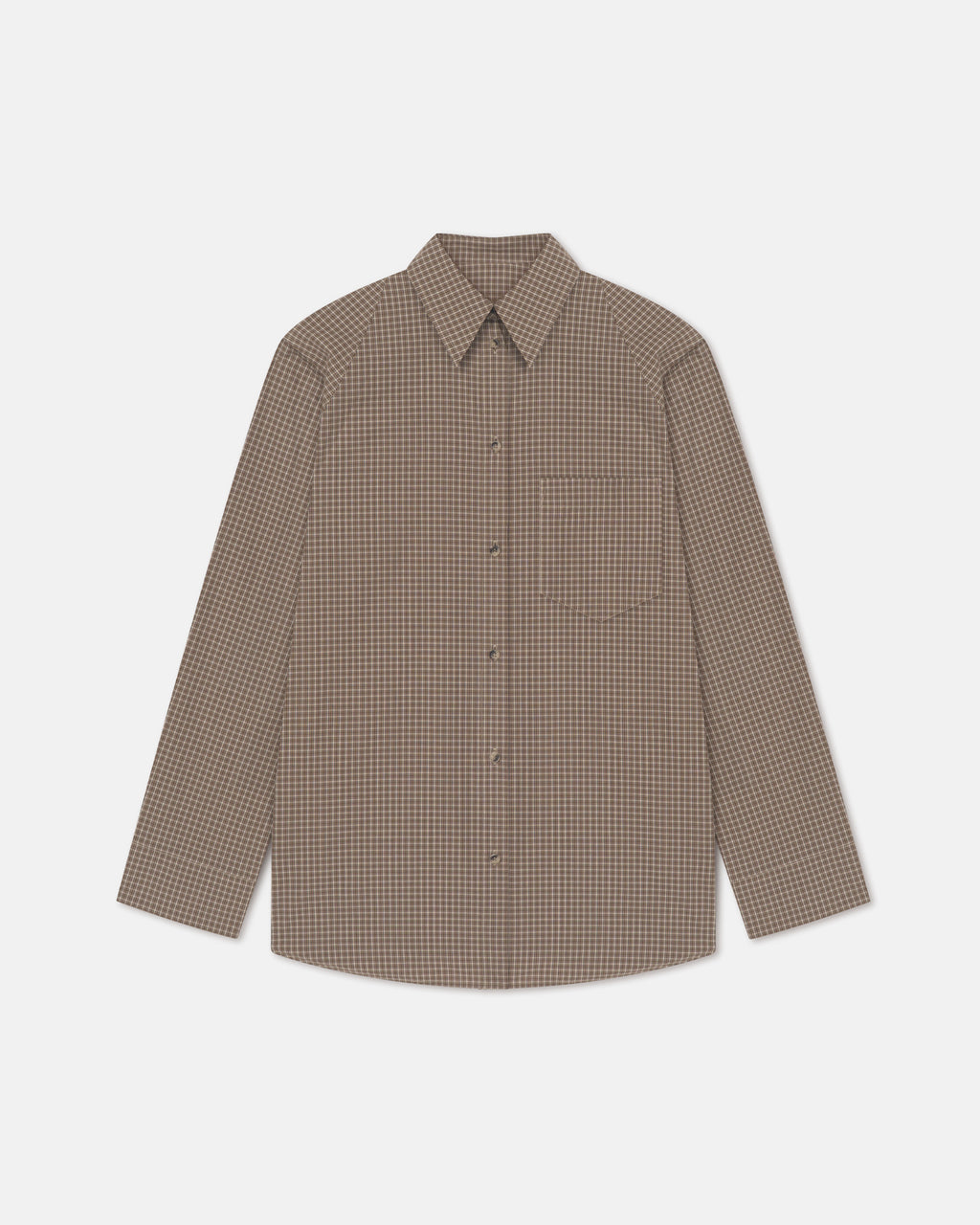 Arleen - Checked Shirting Shirt - Brown/Creme