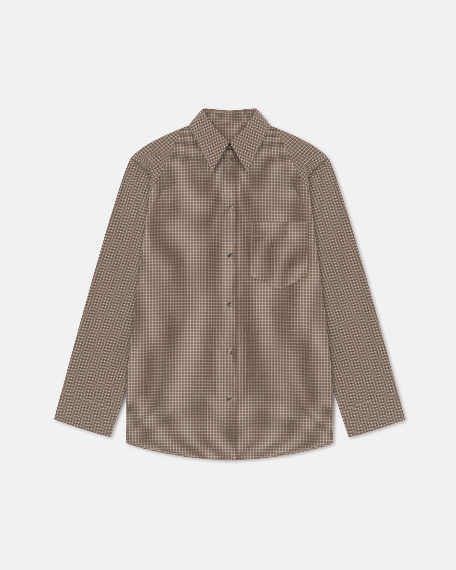 Arleen - Checked Shirting Shirt - Brown/Creme