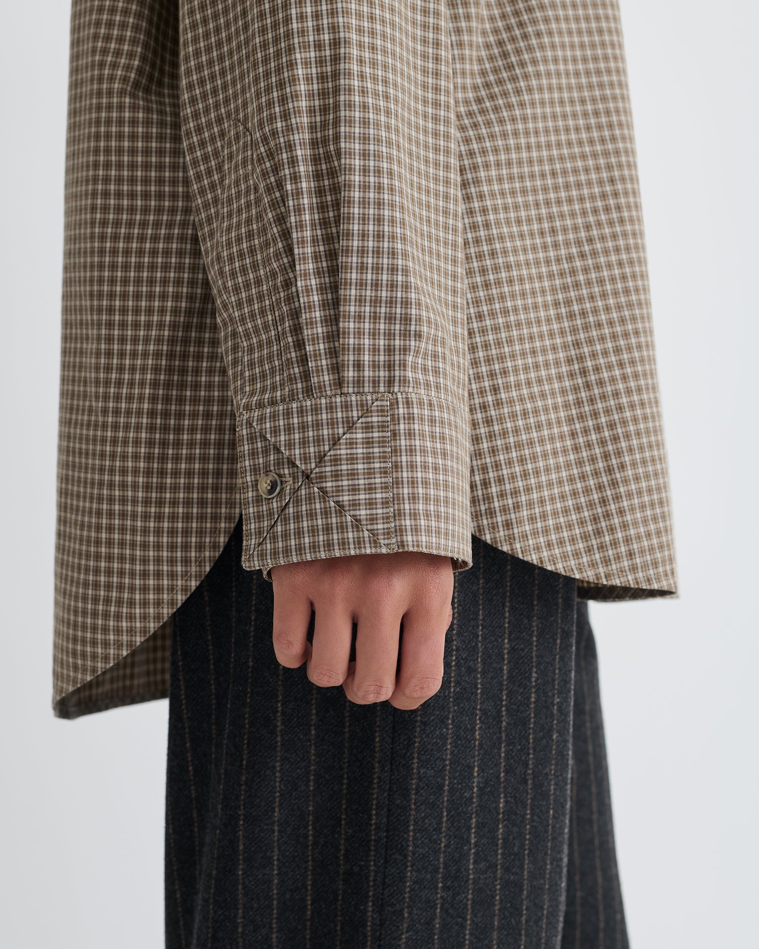 Arleen - Checked Shirting Shirt - Brown/Creme