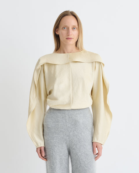 Jamille - Long sleeve top - Ecru – Nanushka