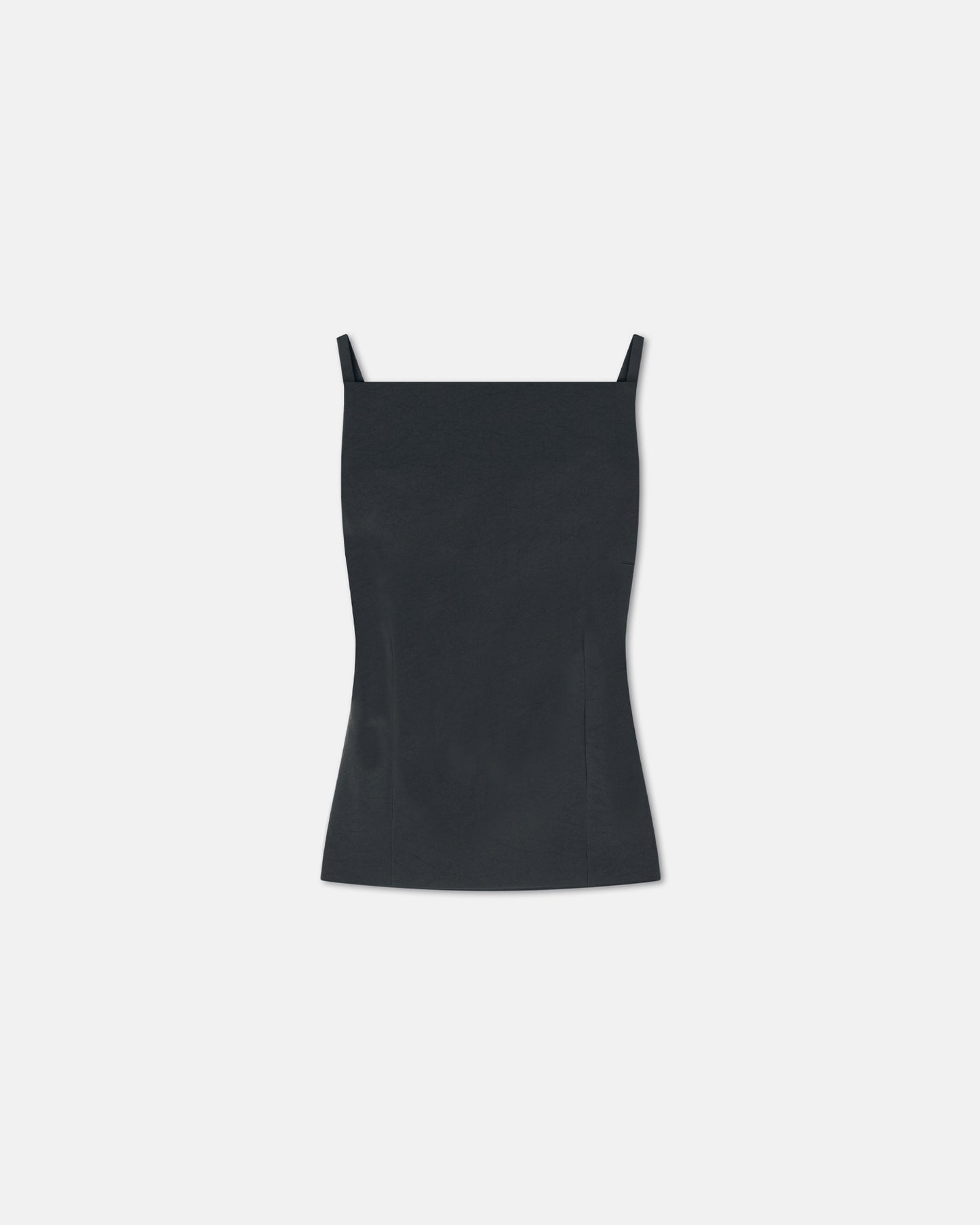 Laree - Paper Jersey Sleeveless Top - Black
