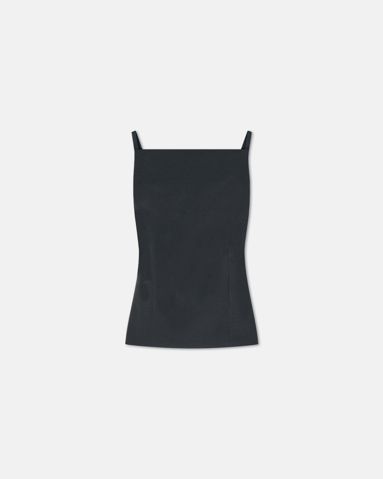 Laree - Paper Jersey Sleeveless Top - Black