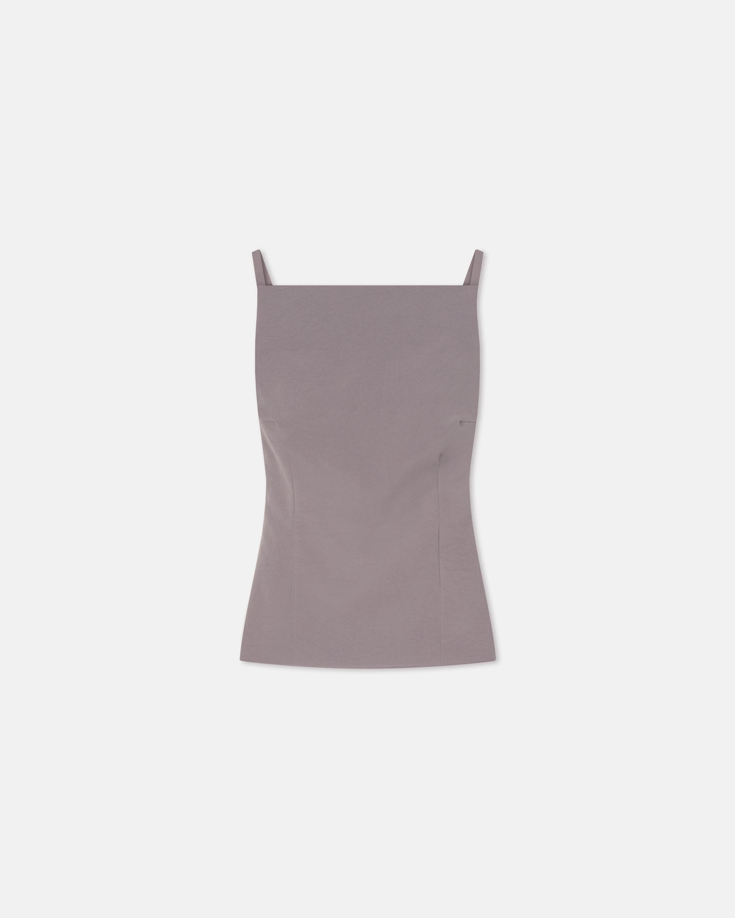 Laree - Paper Jersey Sleeveless Top - Grey