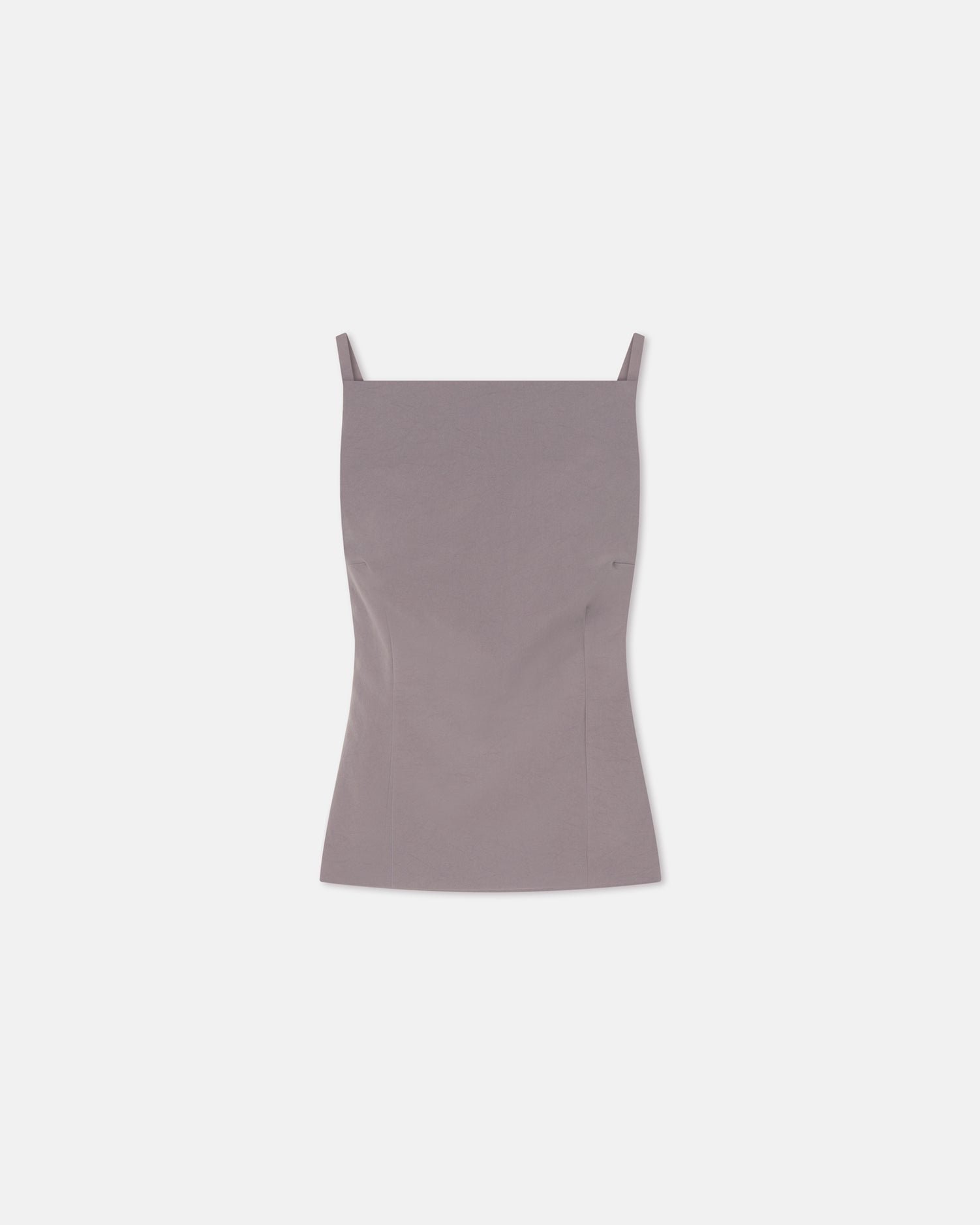 Laree - Paper Jersey Sleeveless Top - Grey