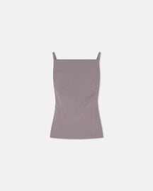 Laree - Paper Jersey Sleeveless Top - Grey