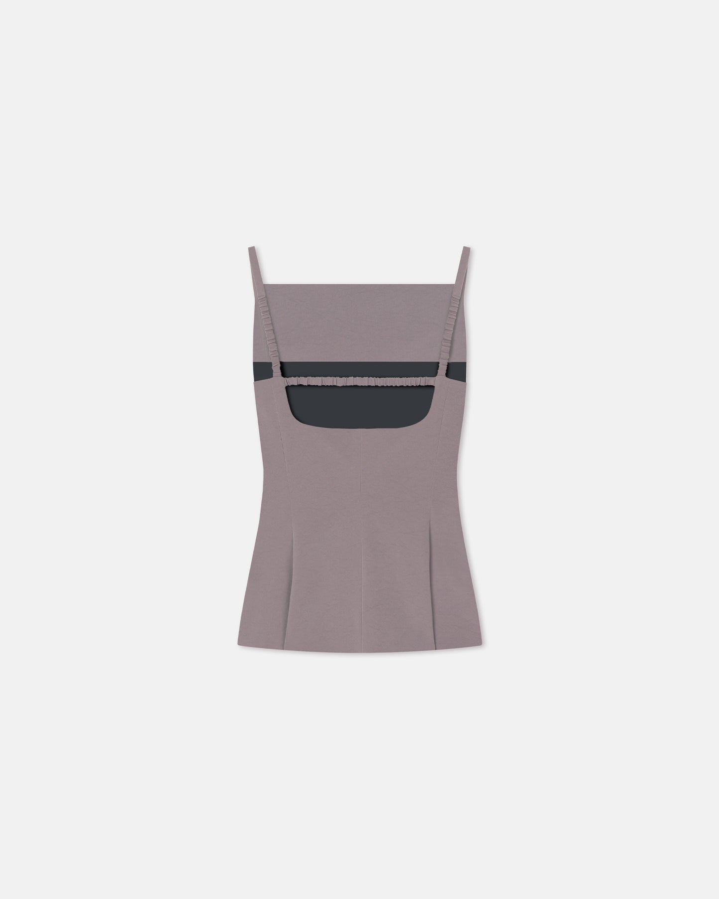 Laree - Paper Jersey Sleeveless Top - Grey