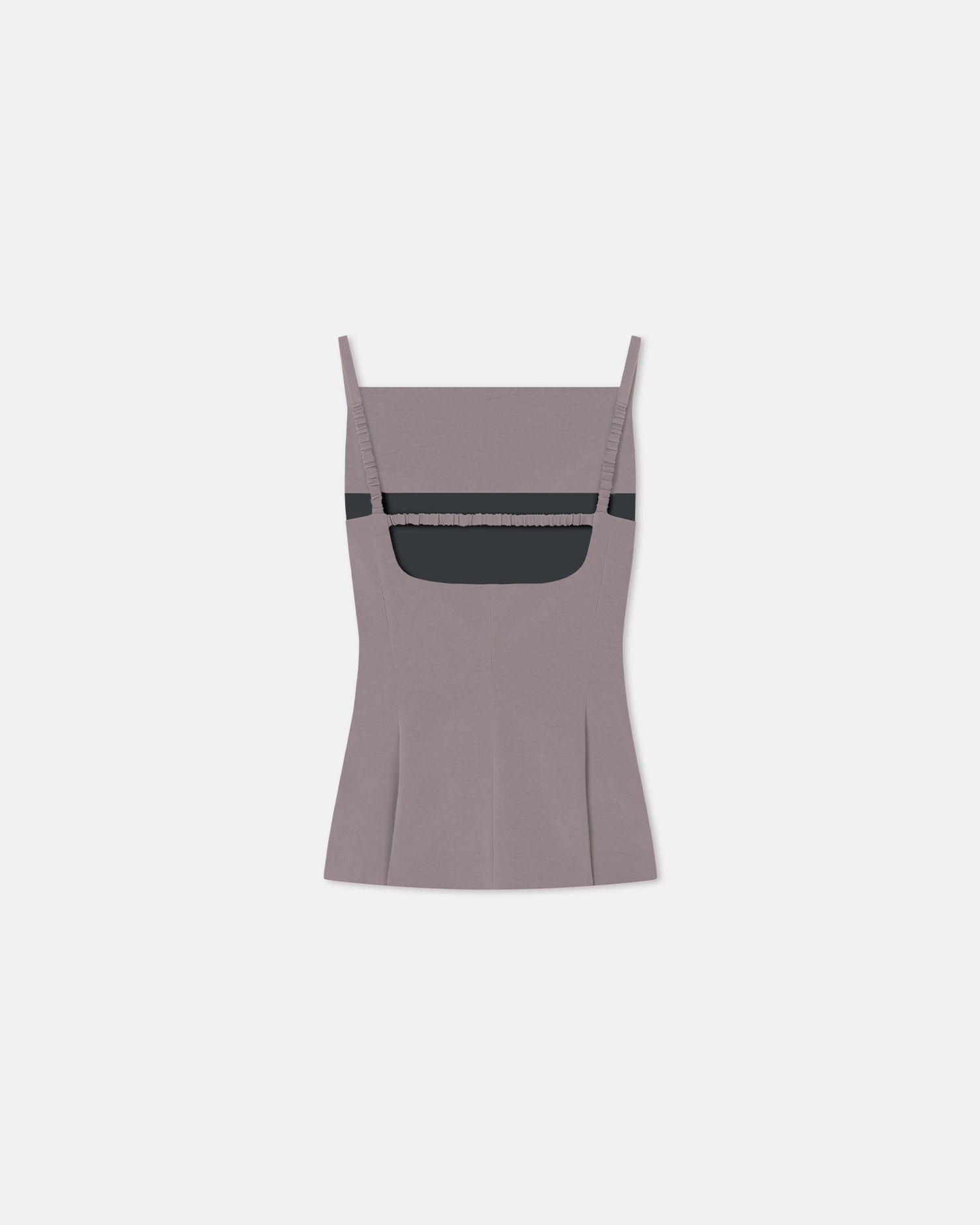 Laree - Paper Jersey Sleeveless Top - Grey