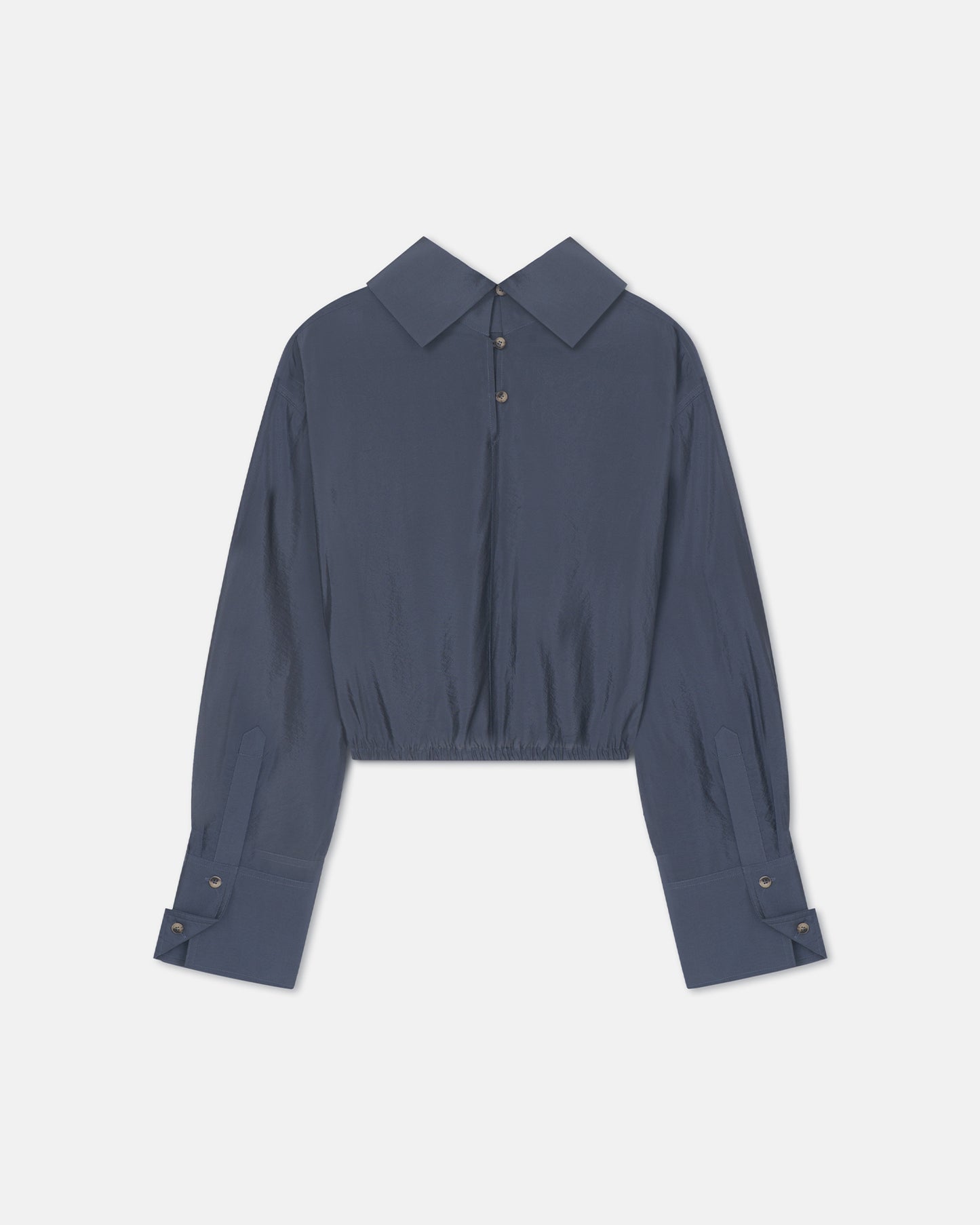 Aurore - Crepe Organza Shirt - Denim Blue