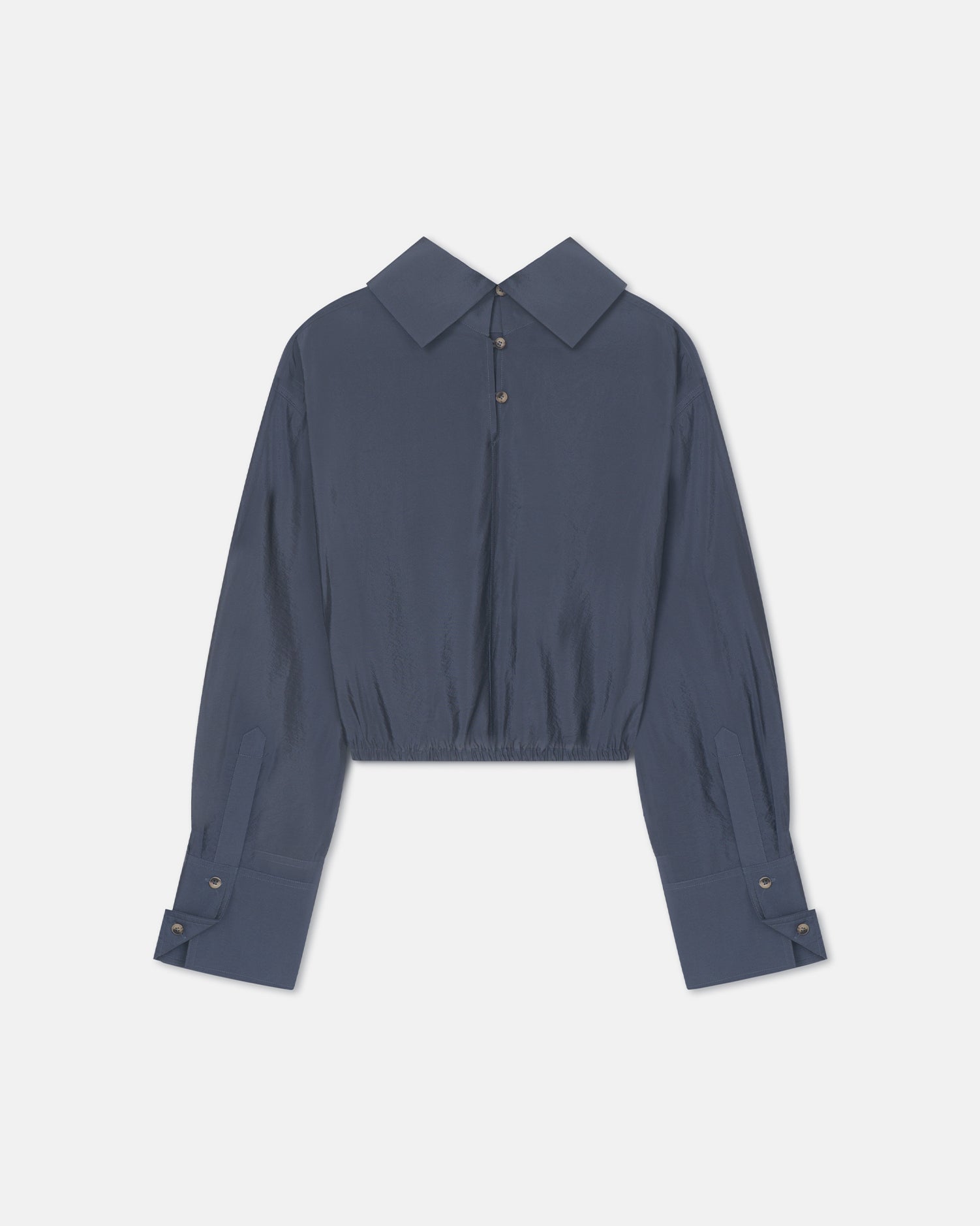 Aurore - Crepe Organza Shirt - Denim Blue