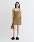 Peitho - Tailored Mini Dress - Brown