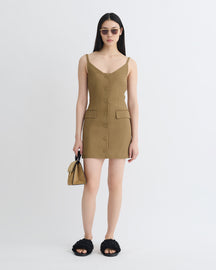 Peitho - Tailored Mini Dress - Brown