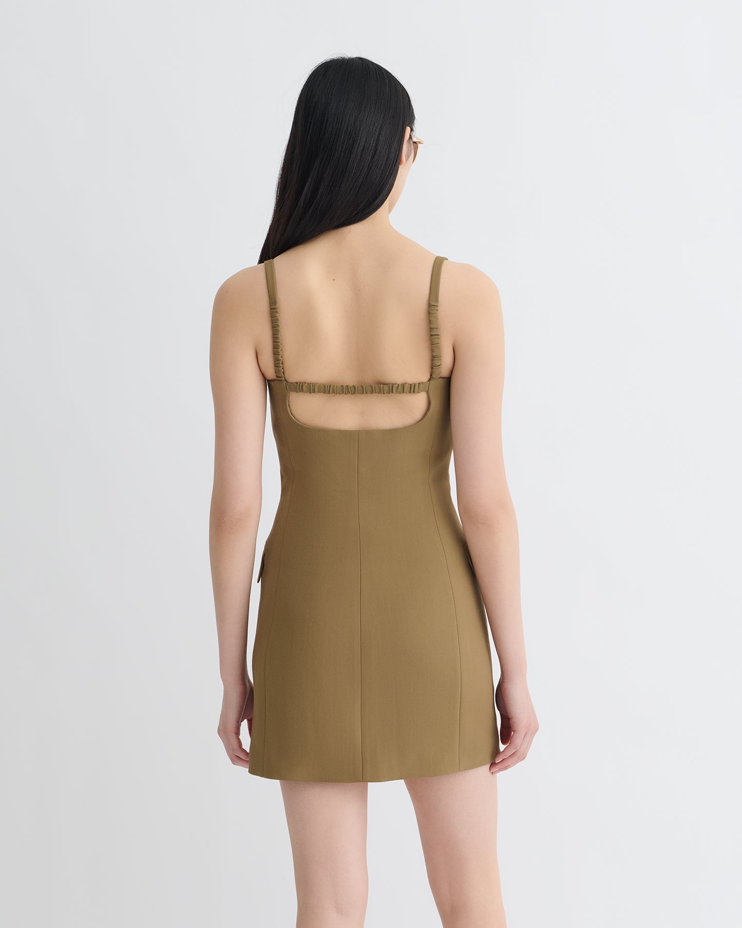 Peitho - Tailored Mini Dress - Brown
