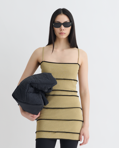 Alula - Mesh Jersey Mini Dress - Sand/Anthracite