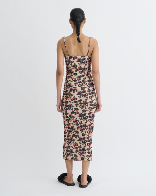 Alexa   printed mesh jersey midi dress   tapestry floral