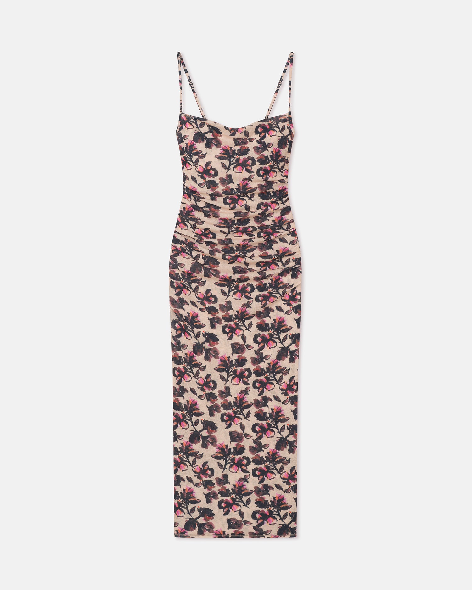 Alexa - Printed Mesh Jersey Midi Dress