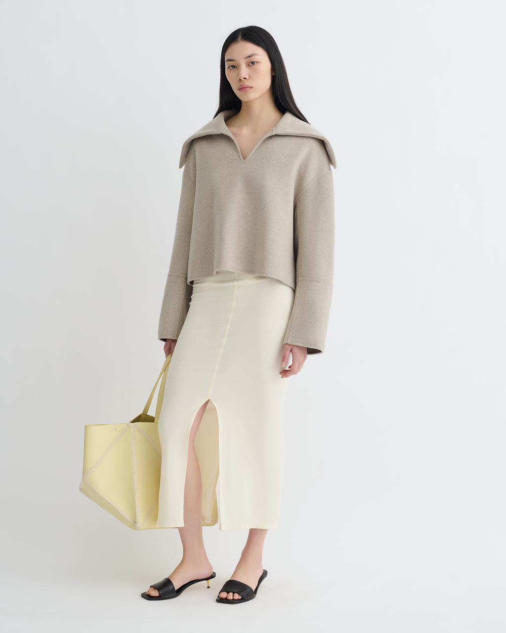 Maxe - Double Wool Jacket - Stone