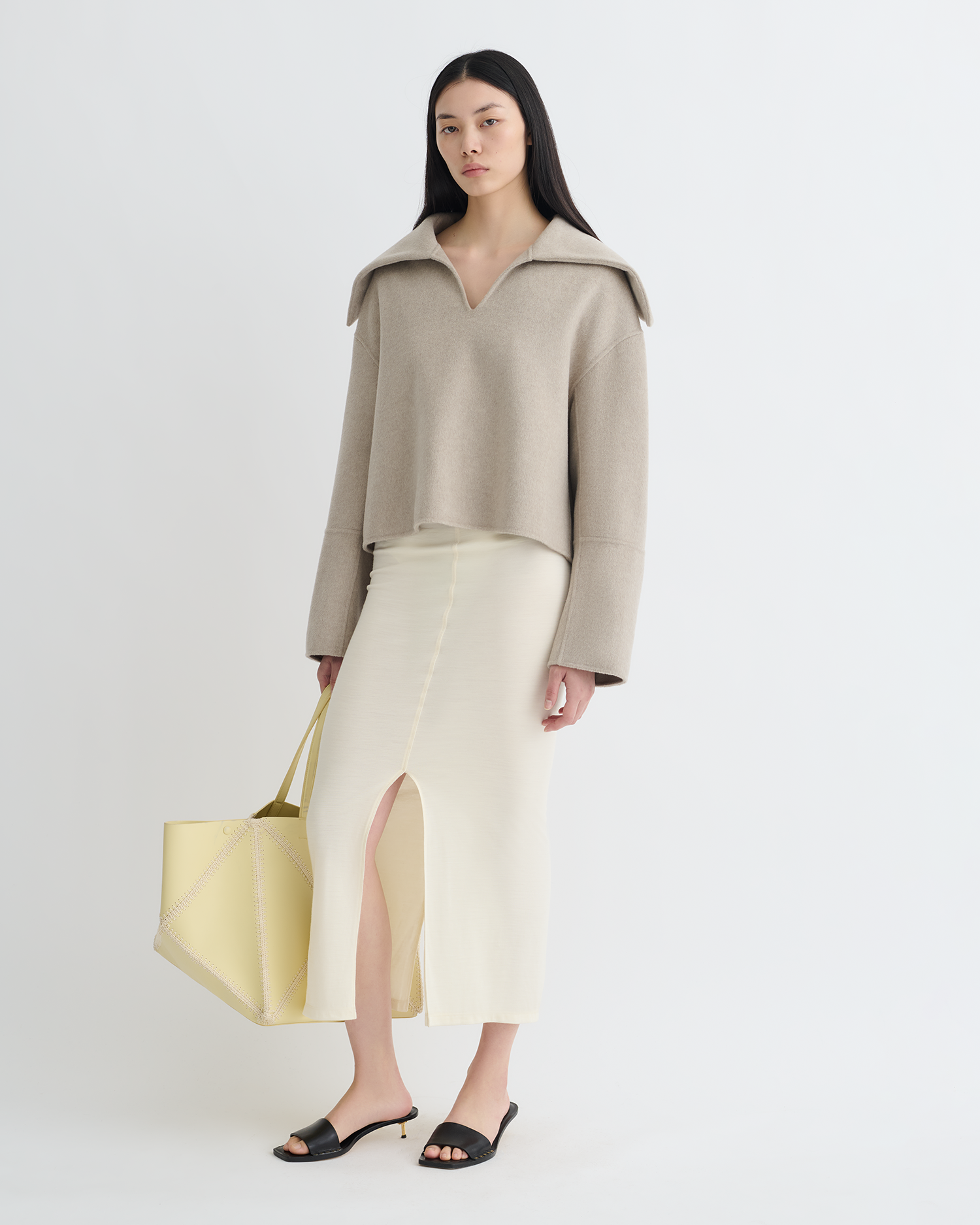 Maxe - Double Wool Jacket - Stone