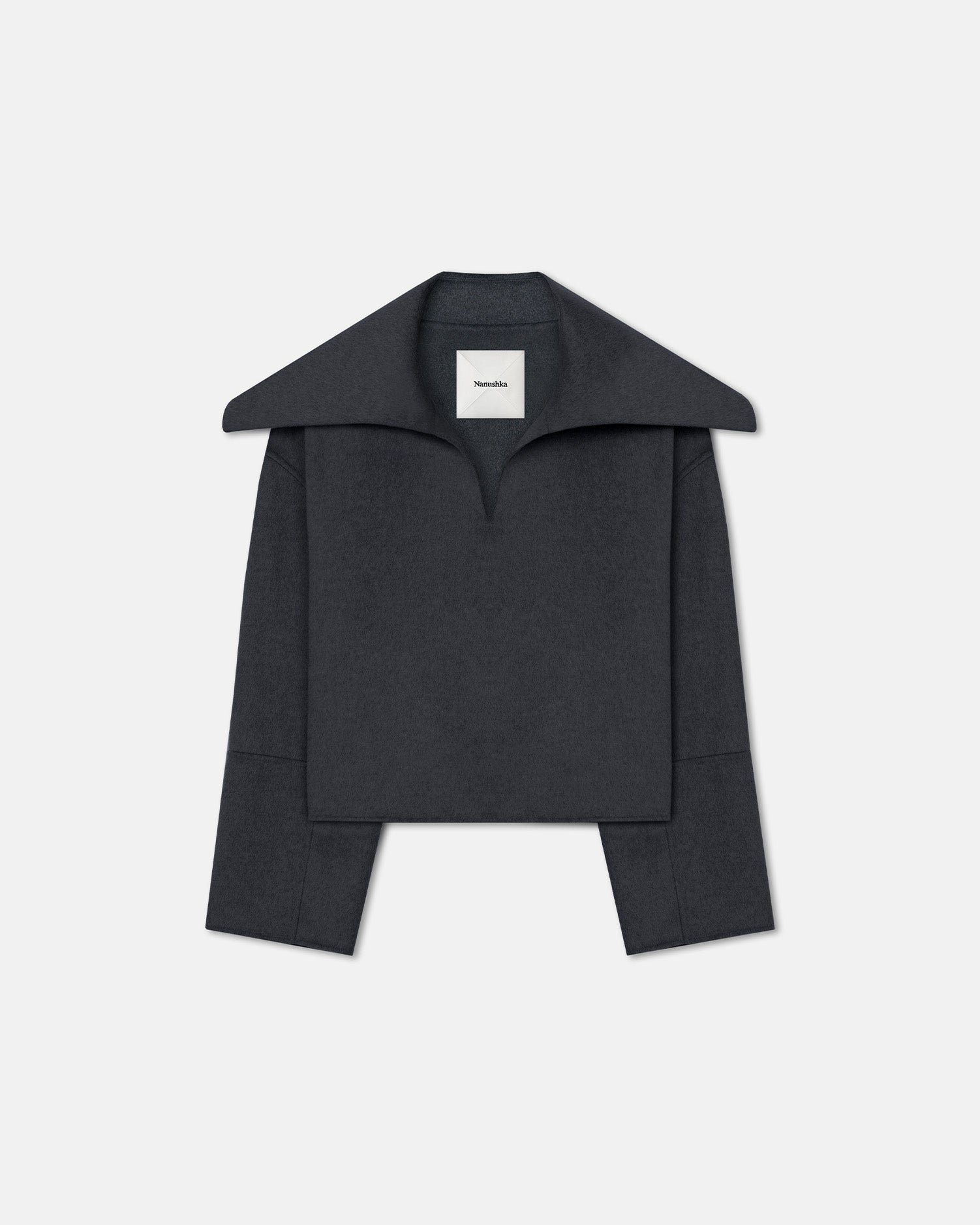 Maxe - Double Wool Jacket - Grey Melange