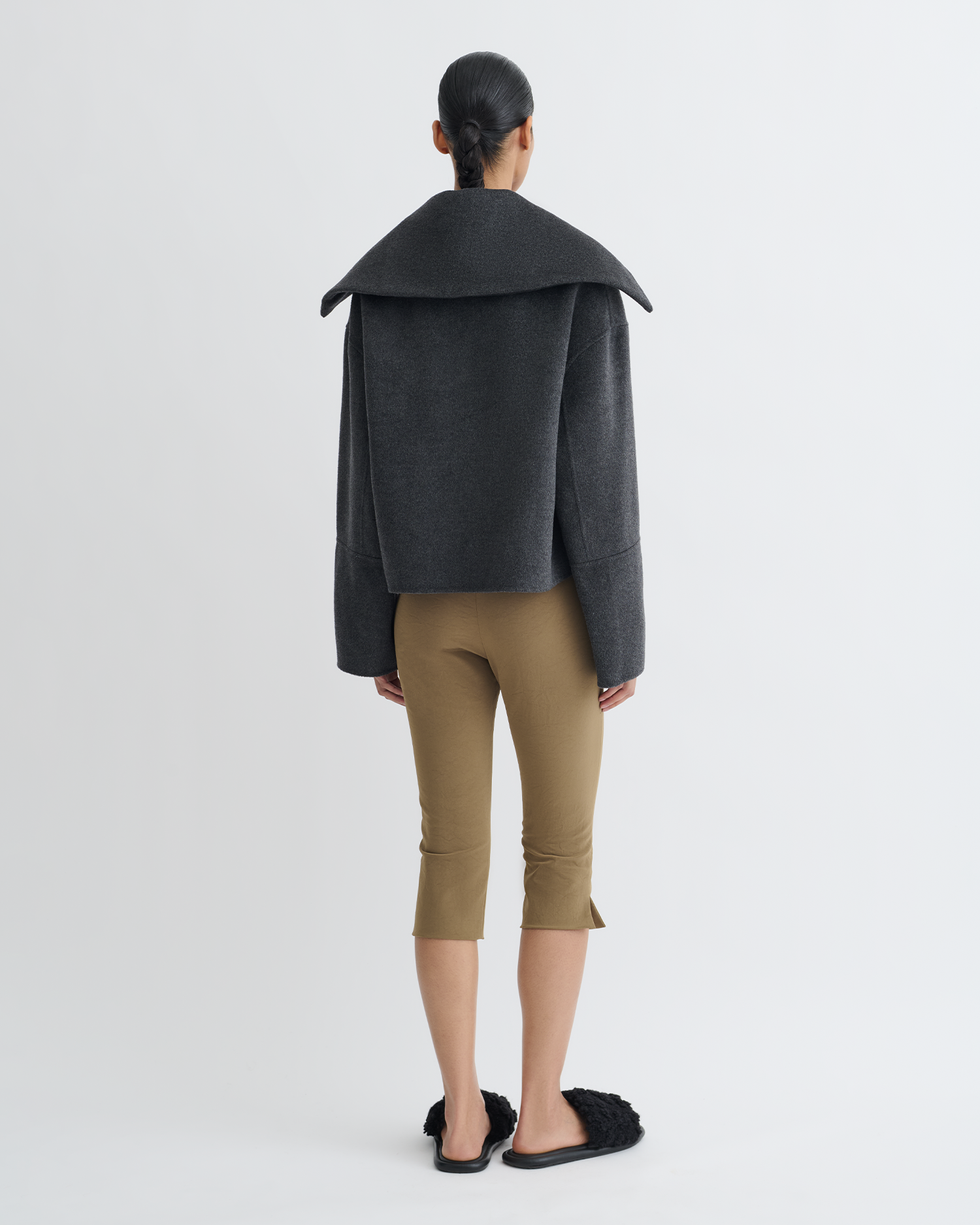 Maxe - Double Wool Jacket - Grey Melange