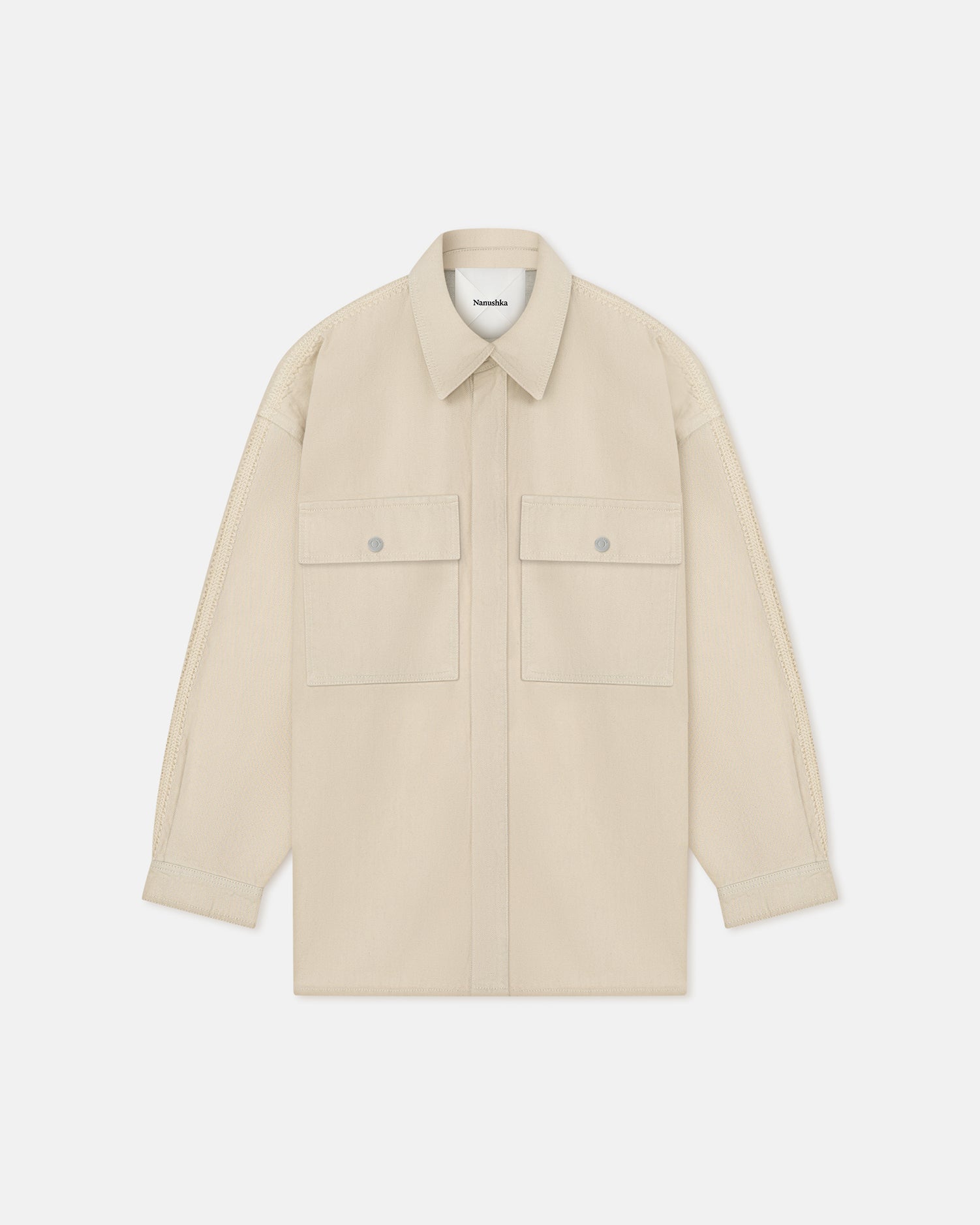 Mariann - Oversized Denim Shirt - Beige