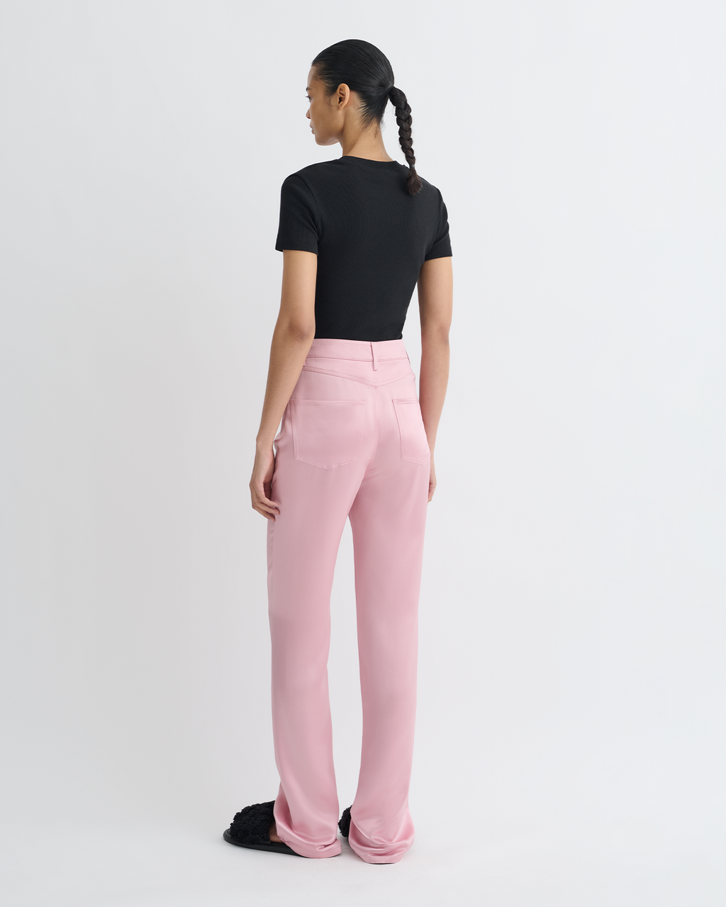 Tita - Slip Satin Pants - Pink