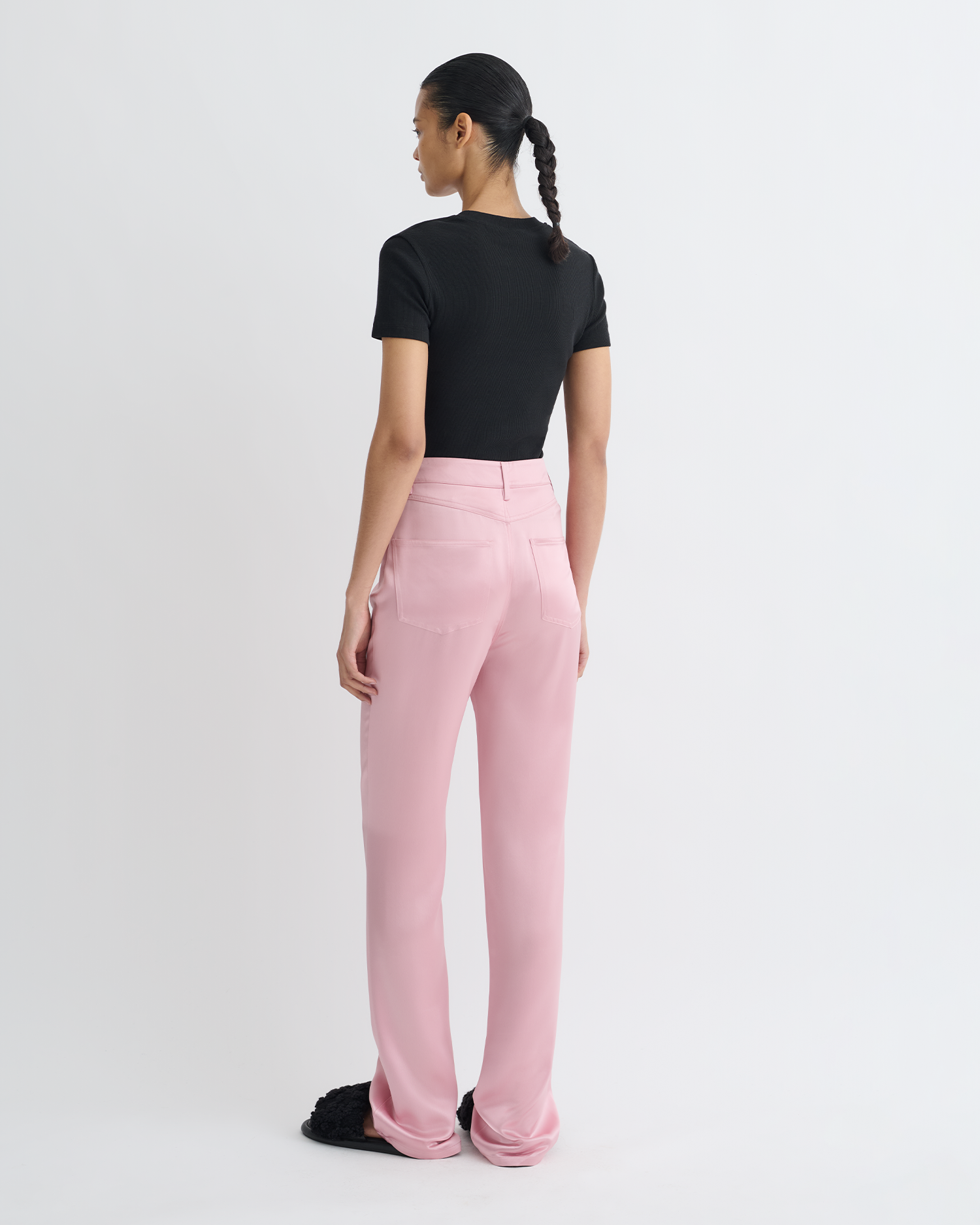 Tita - Slip Satin Pants - Pink