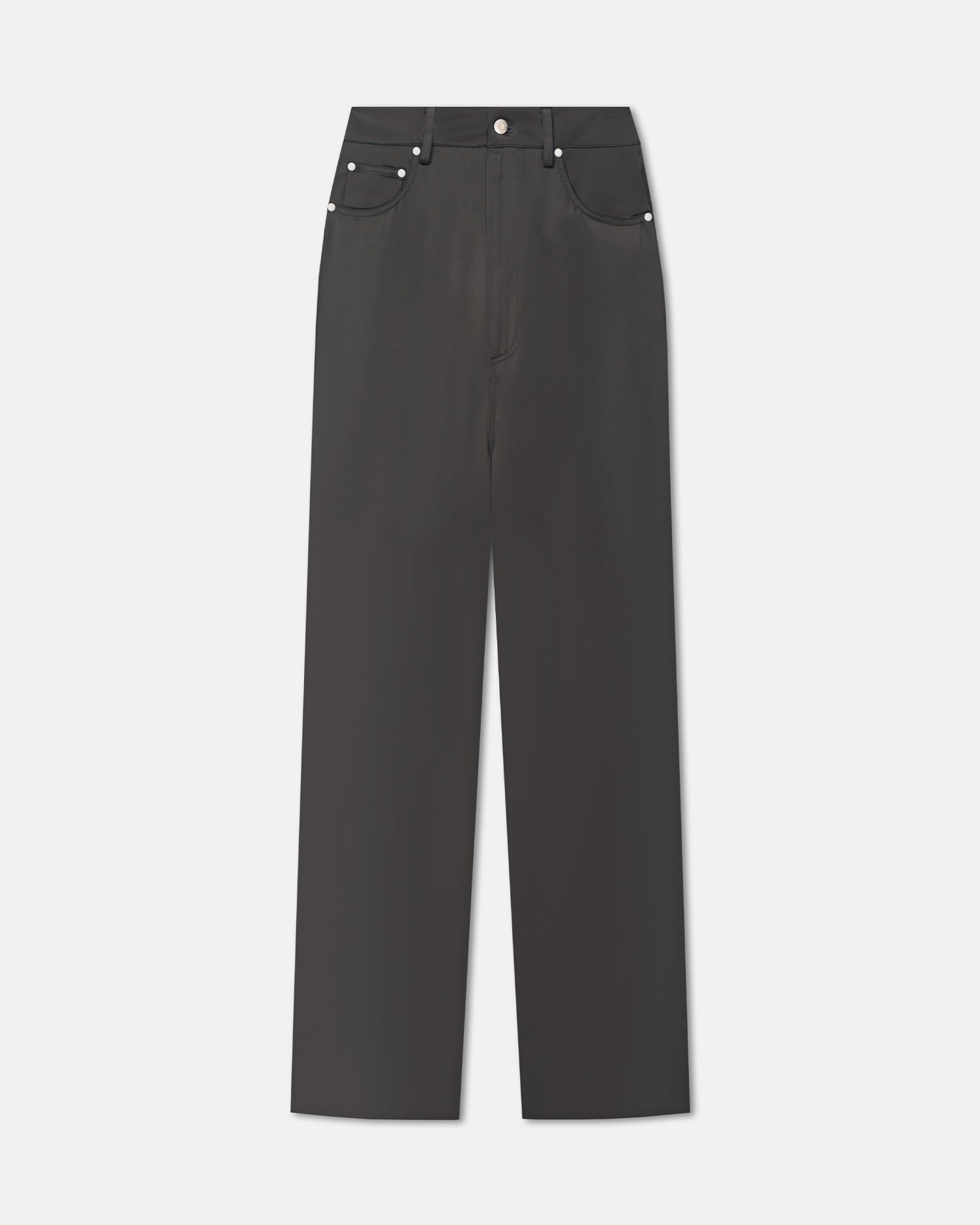 Tita - Slip Satin Pants - Dark Green