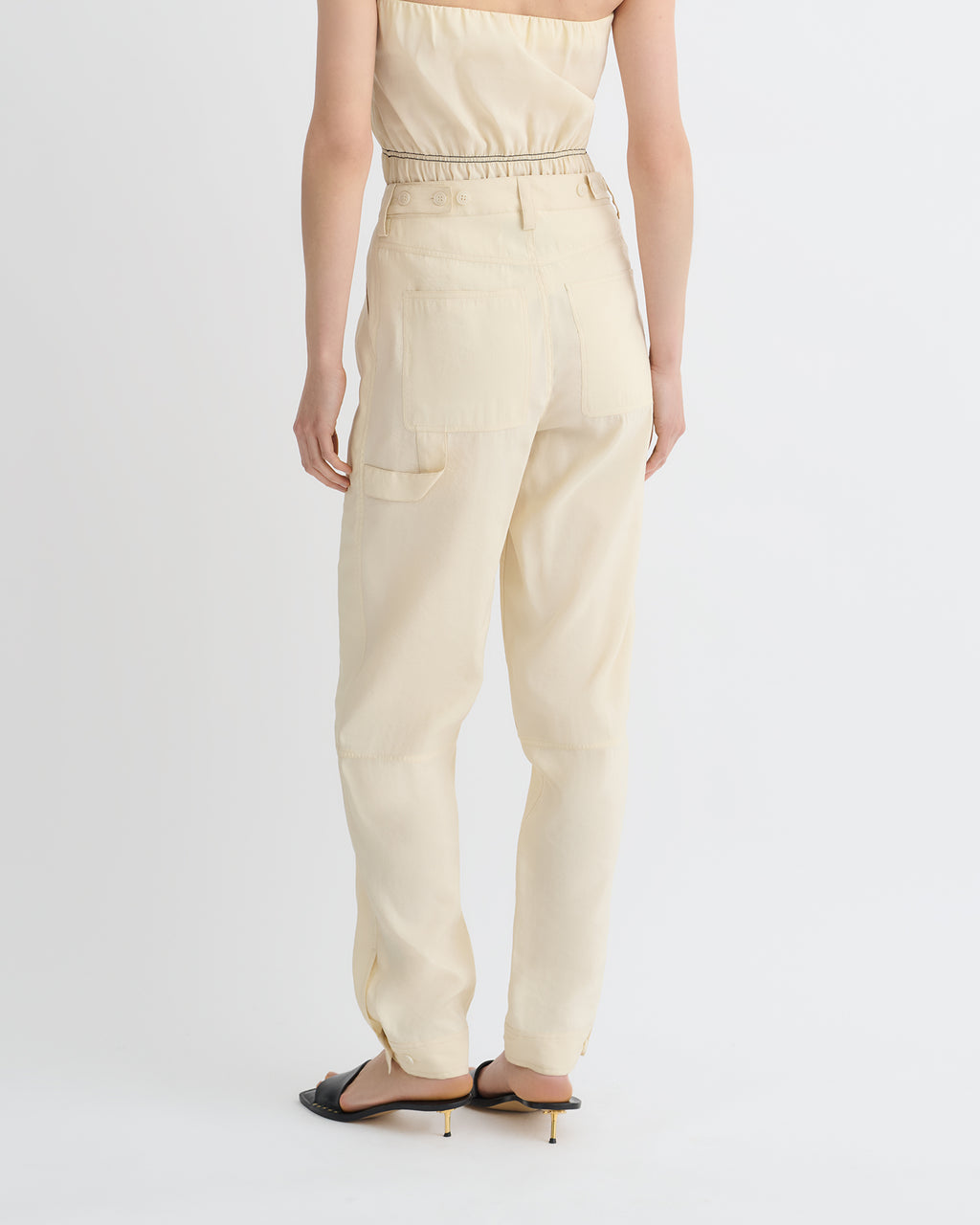 Daron - Glass Poplin Pants - Oat