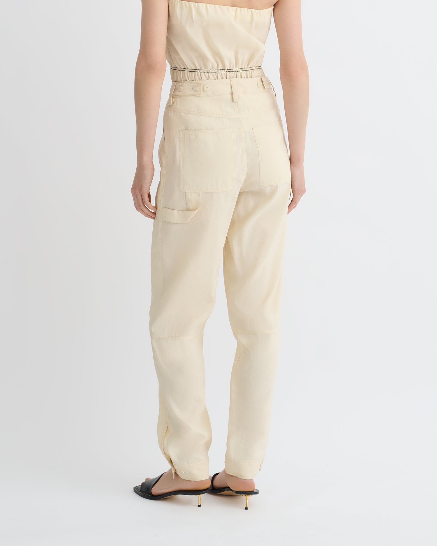 Daron - Glass Poplin Pants - Oat