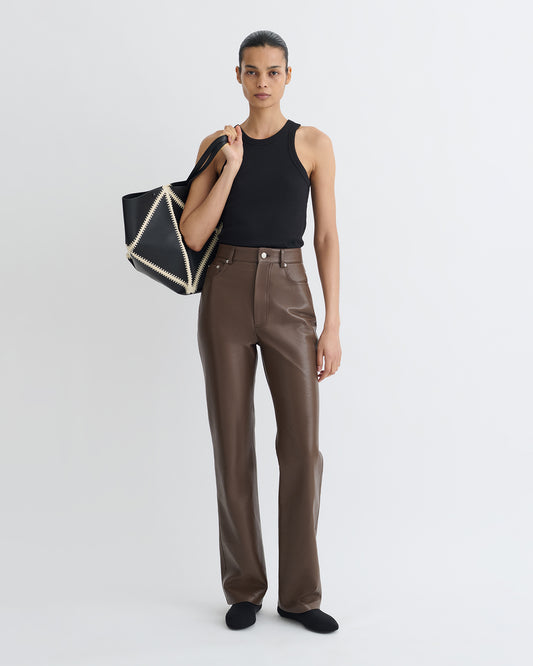 Seldes - Regenerated Leather Pants - Chocolate