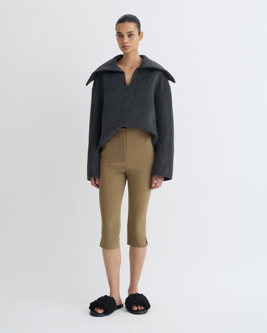 Saoirse - Paper Jersey Capri Pants - Brown