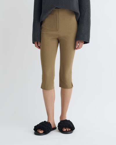 Saoirse - Paper Jersey Capri Pants - Brown