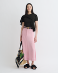 Cintia - Slip Satin Midi Skirt - Pink