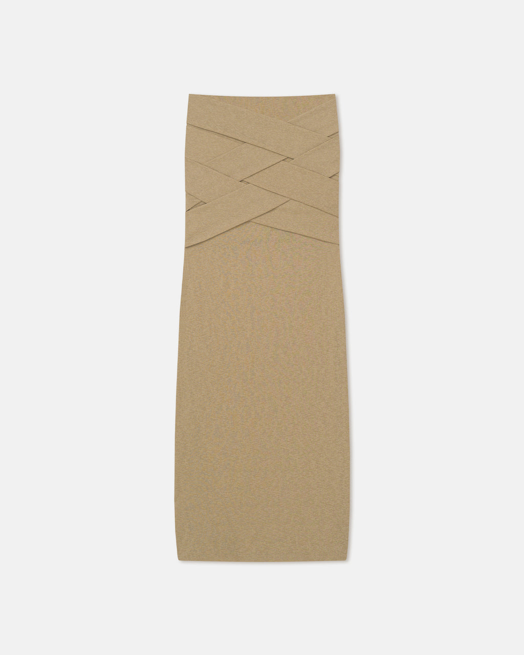 Shanda - Draped Mesh Jersey Maxi Skirt - Sand